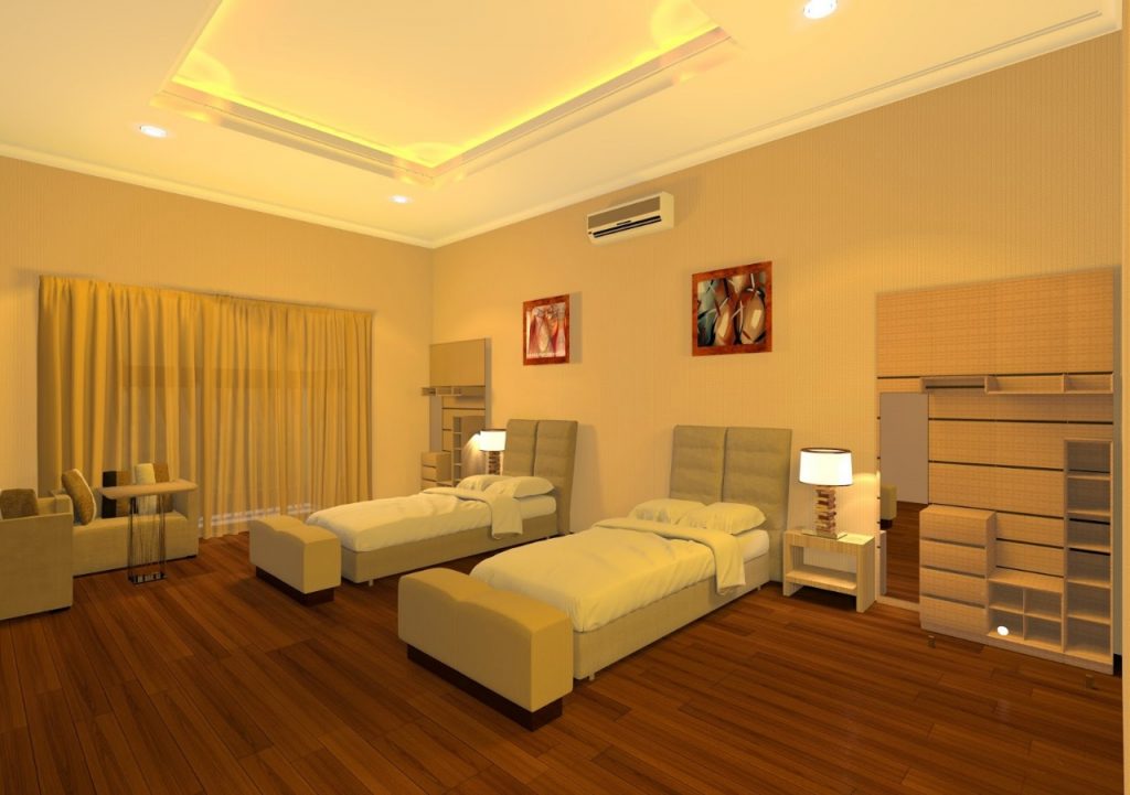 Kamar Tidur Villa di Puncak Bogor
